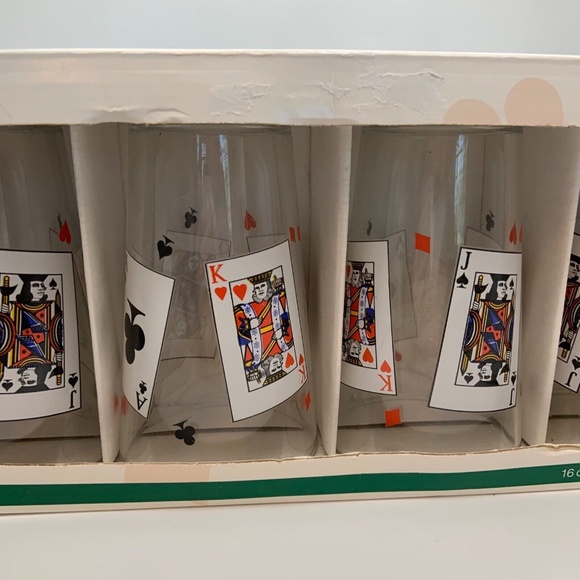 New Set of Four Luminarc Game Night Glasses 16 oz Coolers - Picture 3 of 10